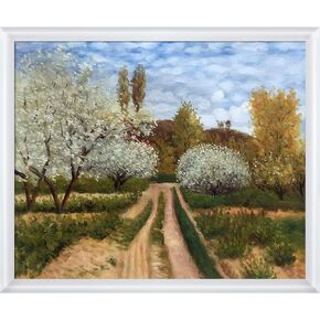 أشجار La Pastiche في بلوم من تصميم كلود مونيه مع لوحة زيتية بإطار ذهبي فيكتوري، مقاس 32 بوصة × 28 بوصة in Kuwait