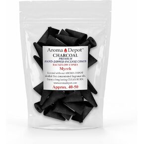 2'' Myrrh Backflow Charcoal Incense Cones (Approx. 45-50)