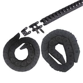 3pcs High Temperature Reinforced Nylon Tank Cable Chains R18 10x11 R28 10x15mm Set Black Outside Openable Wire Carrier Compatible with VORON 2.4 300mm 3D Printer (300mm Set)
