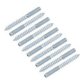 METALLIXITY Double Ended Screws (M6 Thread 60mm Long) 10pcs, Hanger Bolts Self-Tapping Double Sided Screws - for Home Repairs