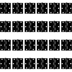 Zion 3 Inches Matte Black Door Hinges 3 X 3 Black Interior Door Hinges Heavy Duty Hinges Square for Hollow Core Doors Black Door Hardware - 24 Pack