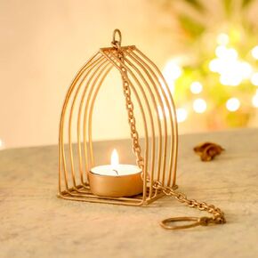 Desi Favors Moti with Gold Diya Pearl Tea Light Holder | Candle Holder for Diwali, Christmas, Wedding Favor, Housewarming, Home Decor, Return Gift for Pooja - 3 Inch (Pack of 2)