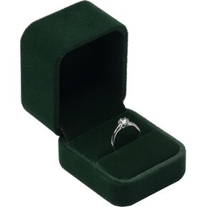 Velvet Single Ring Box Case Holder for Engagement Proposal Birthday Wedding,Jewelry Ring Gift Box Jewelry Packaging Box (Light Ocean Blue)