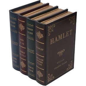 Luqeeg Decorative Faux Book Box, Vintage Antique Book Decorations Vintage Book Storage Box, decorative books for home decor(Large)
