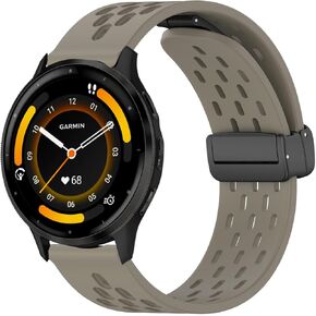 Compatible with Garmin Venu 3 Bands, Lamshaw 22mm Quick Release Breathable Soft Silicone Magnetic Butterfly Clousure Sport Replacemet Band Straps Accessories Band Compatible with Garmin Venu 2/Forerunner 255/Forerunner 255 Music/Forerunner 265/Forerunner 