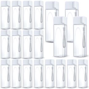 Nuogo 20 Pieces Water Bottle Bulk 17 oz Plastic Sports Water Bottles Reusable Leak Proof Portable Drink Bottles Large with Lid for Outdoor Fitness(Pink, Blue, Green, Purple)