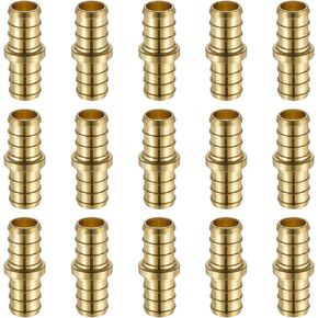 (15 Pack) Lidertik PEX Fittings 1/2 Inch Male NPT Adapter, 1/2" PEX-B F1807 to 1/2" NPT Male Threaded Adapter Brass