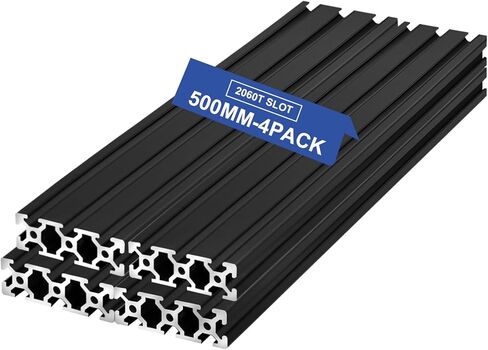 4PCS T Slot 2060 Aluminum Extrusion European Standard 1000mm(39.3inch) Length Anodized Extruded Aluminum for CNC DIY 9D Printer and Industrial Bracket Making in Kuwait