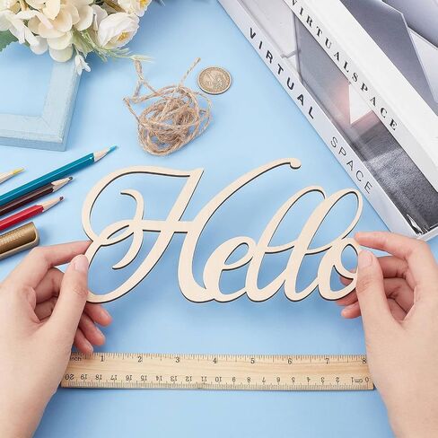 CREATCABIN عيد ميلاد سعيد الخشب علامة انقطاع رسالة خشبية علامة DIY كتلة الكلمات علامة لإكليل ديكور المنزل باب جدار الفن الديكور، 6.3 "× 8.7" in Saudi Arabia