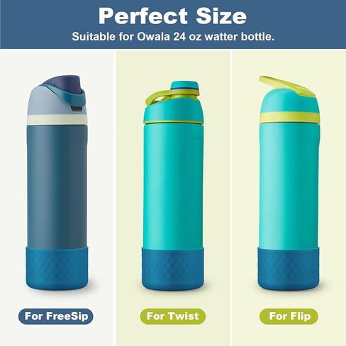 yoelike Silicone Boot for Owala Water Bottle 24 oz 32 oz 40 oz, Anti-Slip Protective Sleeve for FreeSip/Twist/Flip, Bottom Bumper Cover for Watter Bottle Accessories in Saudi Arabia