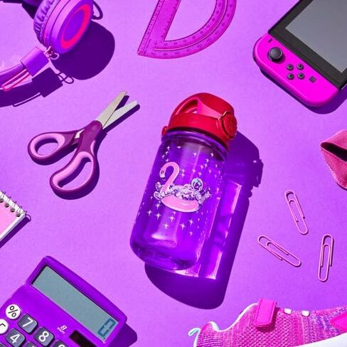 زجاجة مياه Nalgene Sustain Tritan خالية من مادة BPA للأطفال مصنوعة من مواد مشتقة من 50% من النفايات البلاستيكية، مانعة للتسرب، متينة، خالية من BPA، صديقة للحلقة، قابلة لإعادة الاستخدام، 12 أونصة in Saudi Arabia