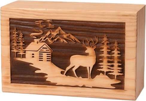 Handmade Wooden Cremation Urn Box For Human Ashes /Pet Ashes /Burial Urn Box Rosewood,Pinewood,Beechwood Urn Box (Rosewood, X-Large (350 Cu/In)) in Saudi Arabia