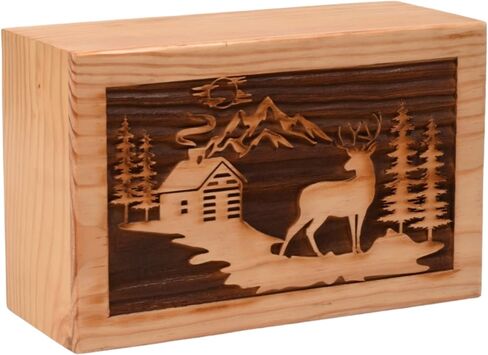 Handmade Wooden Cremation Urn Box For Human Ashes /Pet Ashes /Burial Urn Box Rosewood,Pinewood,Beechwood Urn Box (Rosewood, X-Large (350 Cu/In)) in Saudi Arabia