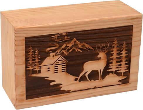 Handmade Wooden Cremation Urn Box For Human Ashes /Pet Ashes /Burial Urn Box Rosewood,Pinewood,Beechwood Urn Box (Rosewood, X-Large (350 Cu/In)) in Saudi Arabia