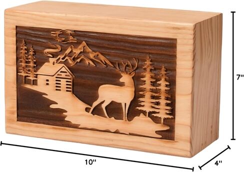 Handmade Wooden Cremation Urn Box For Human Ashes /Pet Ashes /Burial Urn Box Rosewood,Pinewood,Beechwood Urn Box (Rosewood, X-Large (350 Cu/In)) in Saudi Arabia