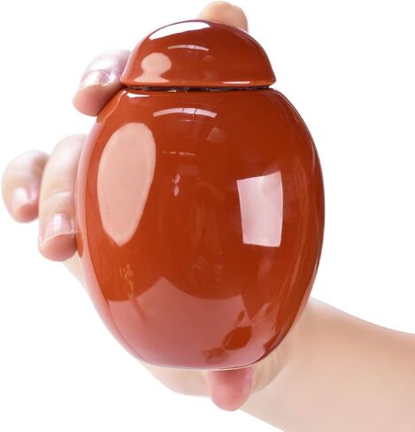 الجرار الصغيرة لتذكار الرماد البشري - الجرار الصغيرة لحرق الجثث للبالغين - الجرار الأنيقة للحيوانات الأليفة للكلاب أو القطط - تخليدًا لذكرى أحبائك (برتقالي، متوسط) in Saudi Arabia