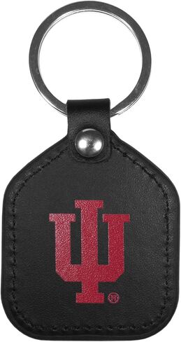 Siskiyou Sports NCAA Indiana Hoosiers Leather Square Key Chains, Team Colors, One Size in Saudi Arabia