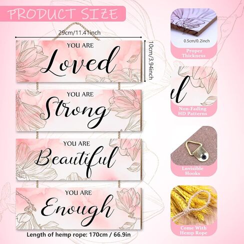 4 Pieces Eucalyptus Bathroom Wall Decor Sign for Home Spring Room Decor Relax Soak Unwind Breathe Farmhouse Eucalyptus Leaves Wall Art, Wood Bathroom Pictures Decorations Accessories in Saudi Arabia