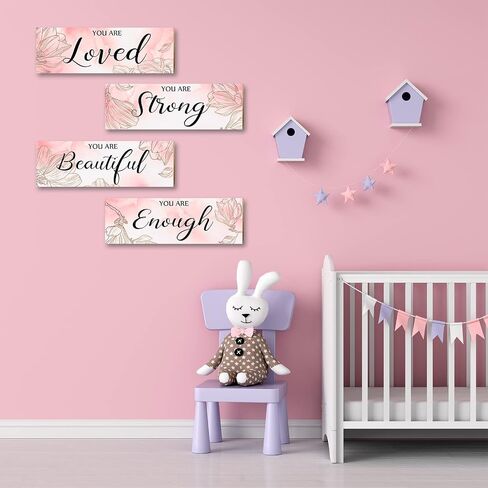 4 Pieces Eucalyptus Bathroom Wall Decor Sign for Home Spring Room Decor Relax Soak Unwind Breathe Farmhouse Eucalyptus Leaves Wall Art, Wood Bathroom Pictures Decorations Accessories in Saudi Arabia