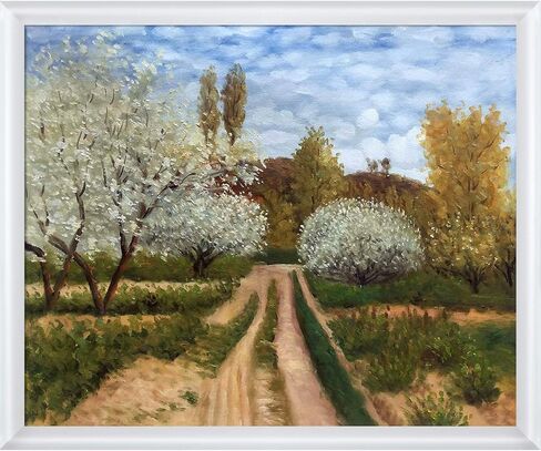 أشجار La Pastiche في بلوم من تصميم كلود مونيه مع لوحة زيتية بإطار ذهبي فيكتوري، مقاس 32 بوصة × 28 بوصة in Kuwait