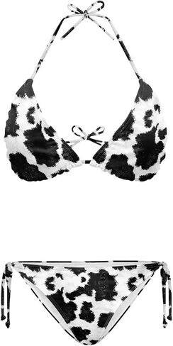 Women's Triangle Bikini Sets Tie Side Halter Bikini Sexy Bikini Set Bathing Suit Oversized Bandeau Swimsuits XS-2XL in Saudi Arabia