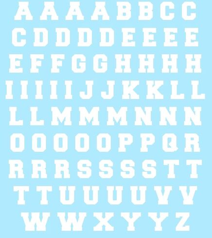 Sports Helmet Letters Only 1/2" by Chalkallaboutit® Baseball, Hockey, Football and Lacrosse in Saudi Arabia