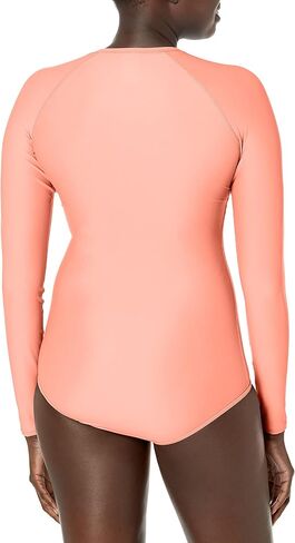 بدلة سباحة نسائية من Body Glove ذات قناة سموثي قياسية سادة وأكمام طويلة وسحاب أمامي قطعة واحدة in Saudi Arabia