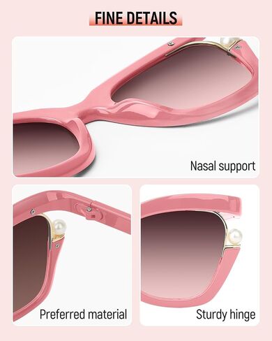 MIZZEO Square Sunglasses for Women Men, Oversized Polarized Aviator Sunglasses, Sunglasses Sparkling Large Pearl Frame in Saudi Arabia