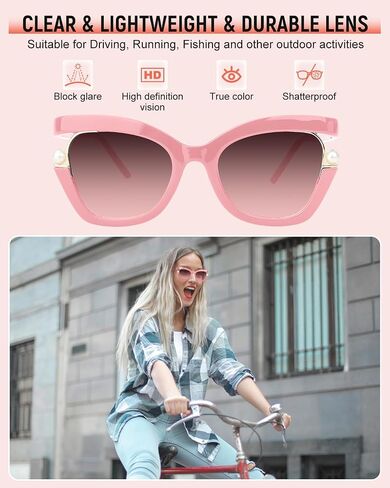MIZZEO Square Sunglasses for Women Men, Oversized Polarized Aviator Sunglasses, Sunglasses Sparkling Large Pearl Frame in Saudi Arabia