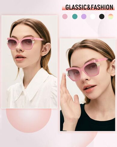 MIZZEO Square Sunglasses for Women Men, Oversized Polarized Aviator Sunglasses, Sunglasses Sparkling Large Pearl Frame in Saudi Arabia