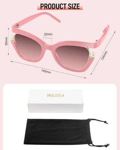 MIZZEO Square Sunglasses for Women Men, Oversized Polarized Aviator Sunglasses, Sunglasses Sparkling Large Pearl Frame in Saudi Arabia