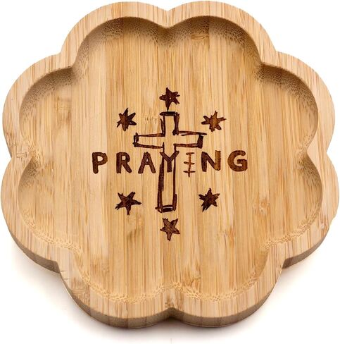 5.9 inchs Bamboo Offering Prayer Ritual Bowl Plate Great for Altar,Meditation,Incense Sticks,Candle,Crystal,Jewelry,Yoga Smudging Decoration(Tree of Life) in Saudi Arabia