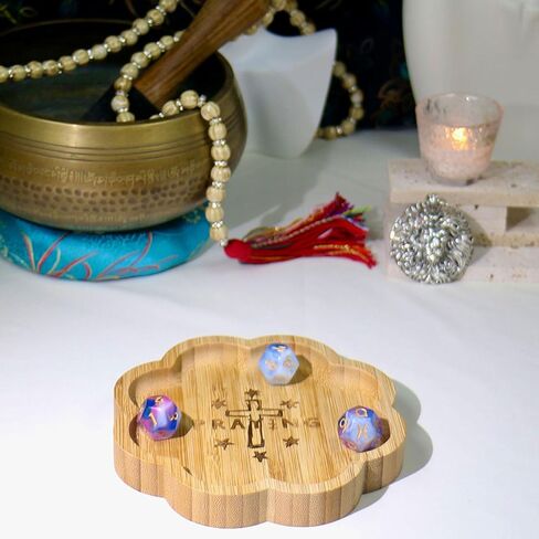 5.9 inchs Bamboo Offering Prayer Ritual Bowl Plate Great for Altar,Meditation,Incense Sticks,Candle,Crystal,Jewelry,Yoga Smudging Decoration(Tree of Life) in Saudi Arabia