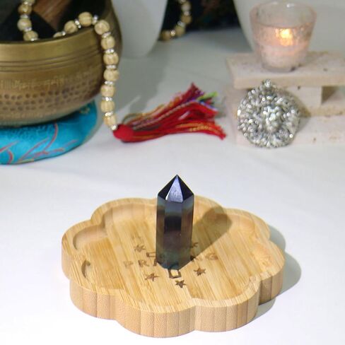 5.9 inchs Bamboo Offering Prayer Ritual Bowl Plate Great for Altar,Meditation,Incense Sticks,Candle,Crystal,Jewelry,Yoga Smudging Decoration(Tree of Life) in Saudi Arabia