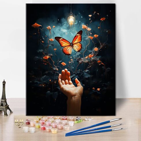 TUMOVO Abstract Paint by Numbers for Adults Beginner Colorful Octopus DIY Oil Hand Painting with Brushes Animals Adult Paint by Number Kits Art Crafts for Home 16"x20"(Frameless) in Saudi Arabia