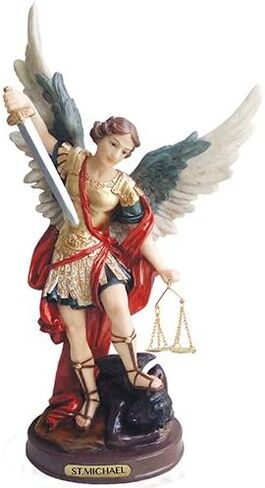 Saint Michael Statue Miguel Archangel Estatua St. Michael The Archangel Statue Holy Figurine Sculpture (11 Inch) in Kuwait