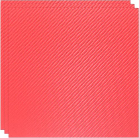 لوح بلاستيك ABS مقاس 12 × 12 بوصة، صفائح بلاستيكية مرنة بسمك 1/16 بوصة من البلاستيك الحراري مع ألياف الكربون باللون الأحمر لتزيين الحرف اليدوية in Saudi Arabia