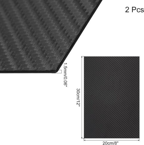 لوح بلاستيك ABS مقاس 12 × 12 بوصة، صفائح بلاستيكية مرنة بسمك 1/16 بوصة من البلاستيك الحراري مع ألياف الكربون باللون الأحمر لتزيين الحرف اليدوية in Saudi Arabia