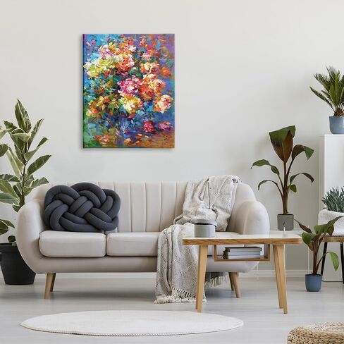 Stupell Industries Vibrant Flowers in a Vase Canvas Wall Art by Leon Devenice in Saudi Arabia