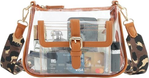 حقيبة شفافة من فيسيالي لمناسبات الاستاد للنساء، حقيبة كروس شفافة صغيرة معتمدة من الاستاد للحفلات الرياضية in Kuwait