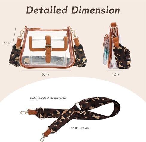 حقيبة شفافة من فيسيالي لمناسبات الاستاد للنساء، حقيبة كروس شفافة صغيرة معتمدة من الاستاد للحفلات الرياضية in Kuwait