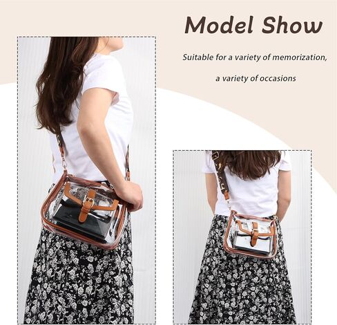 حقيبة شفافة من فيسيالي لمناسبات الاستاد للنساء، حقيبة كروس شفافة صغيرة معتمدة من الاستاد للحفلات الرياضية in Kuwait