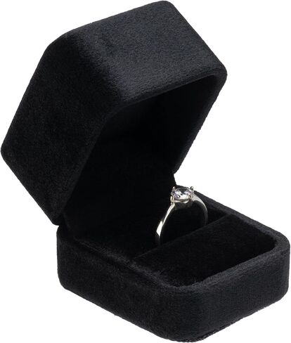 Velvet Single Ring Box Case Holder for Engagement Proposal Birthday Wedding,Jewelry Ring Gift Box Jewelry Packaging Box (Light Ocean Blue) in Saudi Arabia