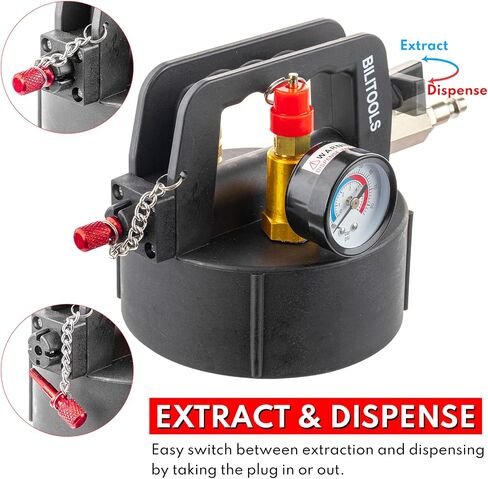 BILITOOLS 9L Pneumatic Oil Extractor Automotive Tool Vacuum Oil Fluid Changer Pump for Oil Change with Dipstick & Suction Hose in Saudi Arabia