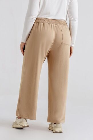 Hanna Nikole Plus Size Sweatpants for Women Drawstring Elastic Waist Casual Pants Wide Leg Lounge Pants with Pockets in Saudi Arabia