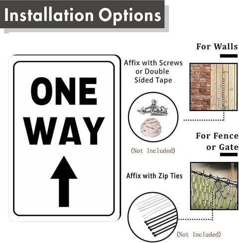 One Way Up Arrow Sign Notice Sign Safety 8X12 Metal Sign Road & Street Sign Outdoor Decor in Saudi Arabia