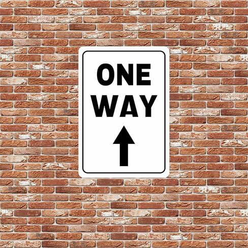 One Way Up Arrow Sign Notice Sign Safety 8X12 Metal Sign Road & Street Sign Outdoor Decor in Saudi Arabia