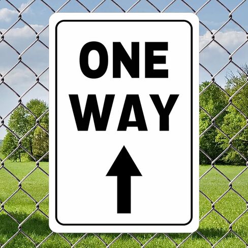 One Way Up Arrow Sign Notice Sign Safety 8X12 Metal Sign Road & Street Sign Outdoor Decor in Saudi Arabia
