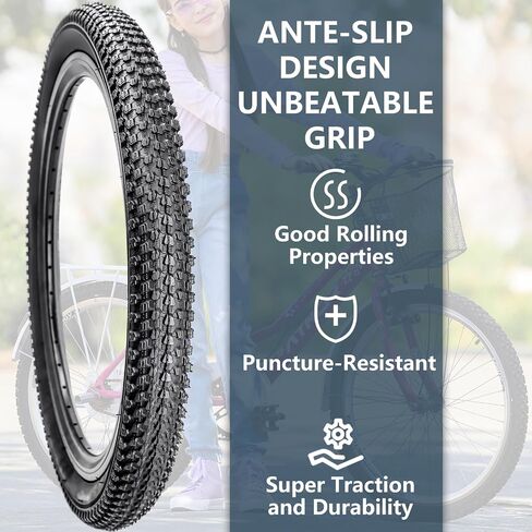 SIMEIQI Pair Bike Tires for Kids 12"/14"/16"/18"/20"x1.95" Compatible with 14"/16"/18"/20"x1.75"/1.95" Rim Replacement Bike Tires for Pavement Trail Hybrid Bicycles in Saudi Arabia