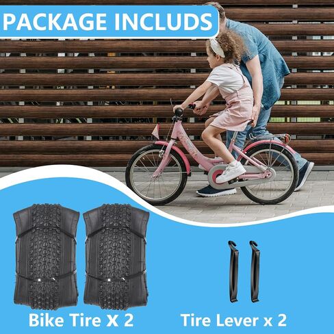 SIMEIQI Pair Bike Tires for Kids 12"/14"/16"/18"/20"x1.95" Compatible with 14"/16"/18"/20"x1.75"/1.95" Rim Replacement Bike Tires for Pavement Trail Hybrid Bicycles in Saudi Arabia